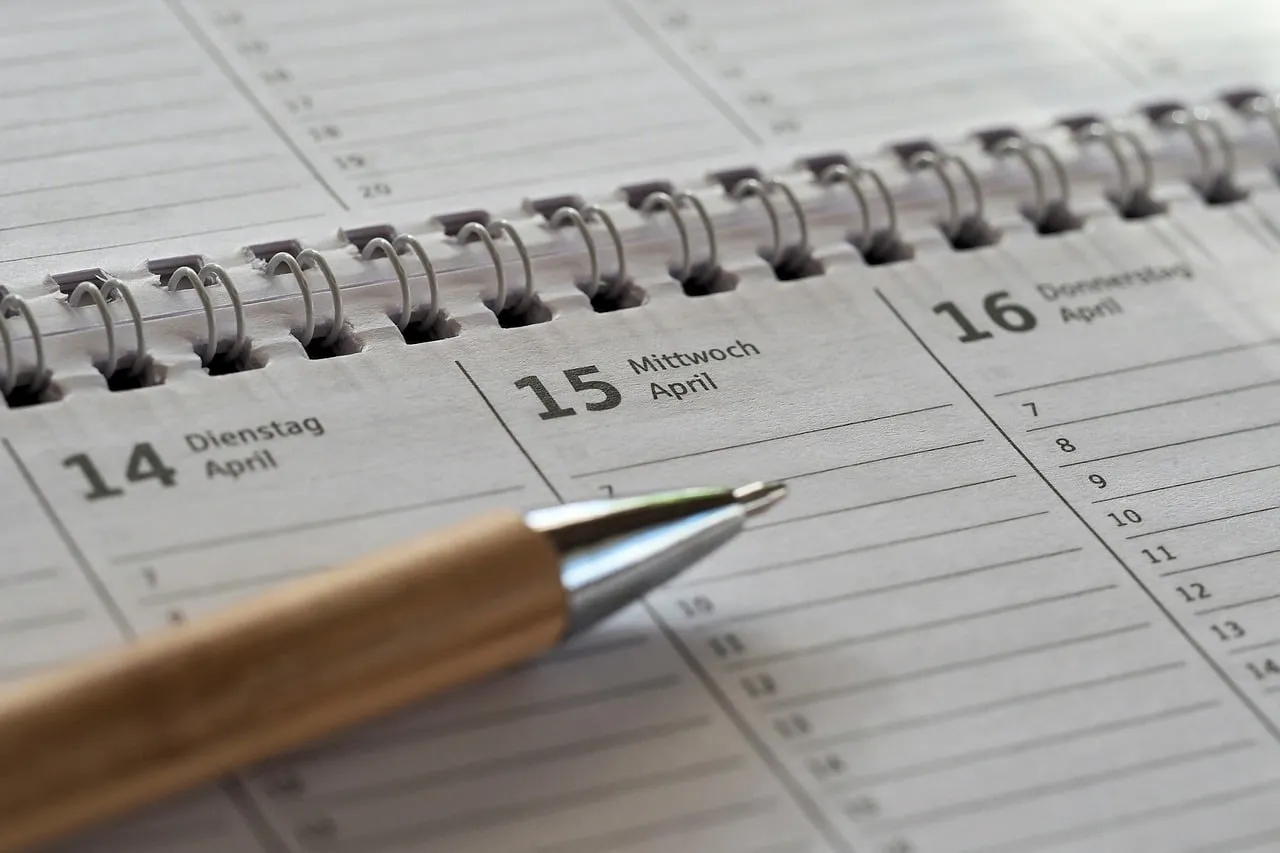 Photo showing calendar, meeting, planning and scheduling.