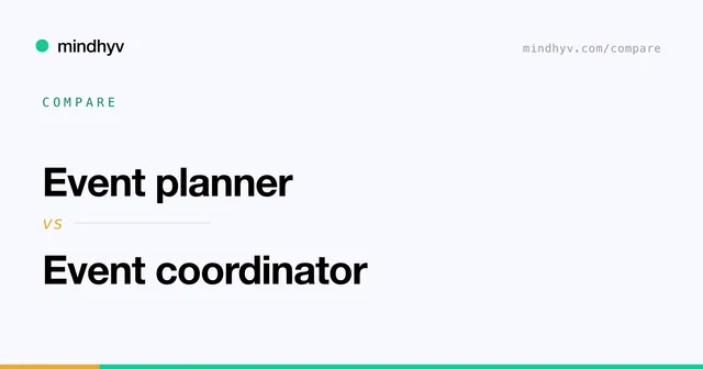 Event planner versus Event coordinator