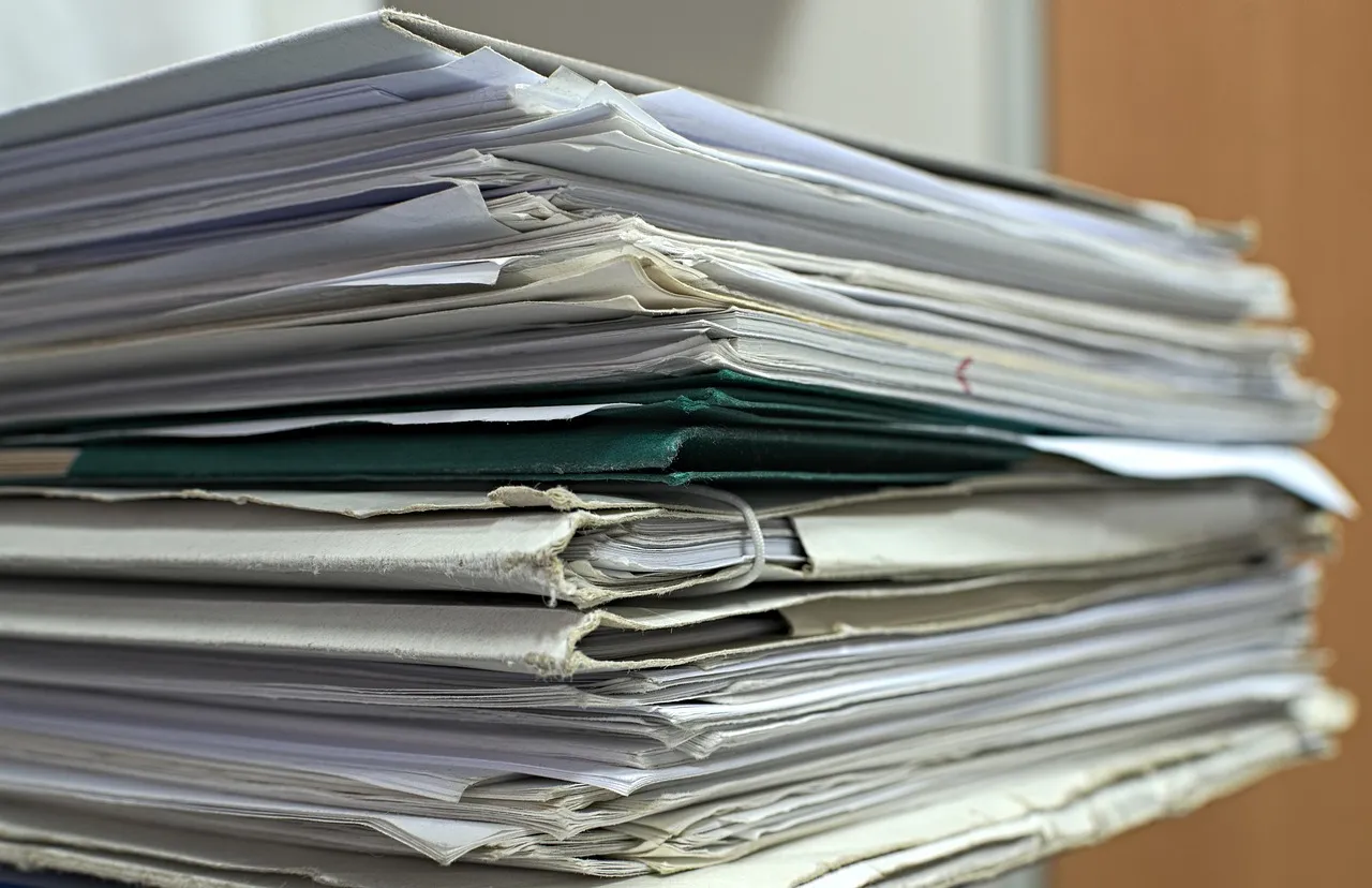 Photo showing papers, projects, documents and documentation.