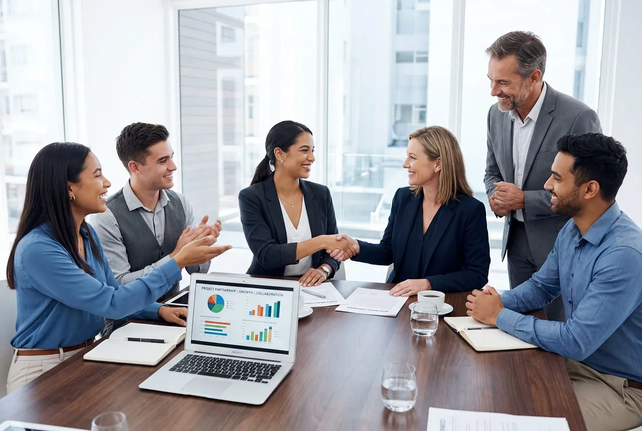 Photo showing meeting, conference and business.