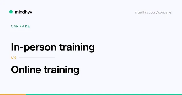 In-person training versus Online training